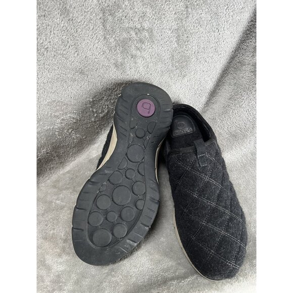 Bionica Women’s 9 Akina Gray Quilted Wool Slip On Clog Mule Slipper Shoes - Picture 4 of 7